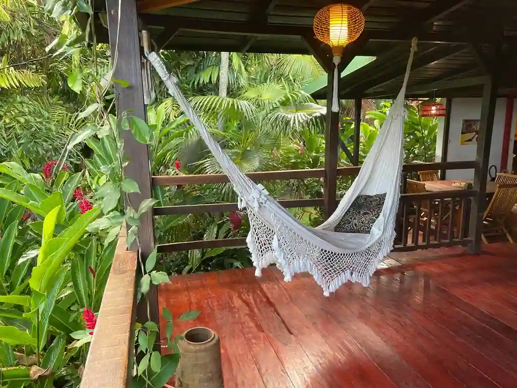 The must-do: sleeping in the hammock to the sound of birds frogs