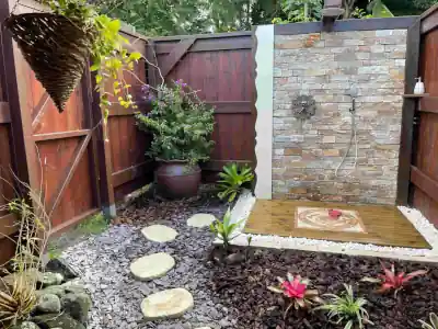 A unique experience, the outdoor shower